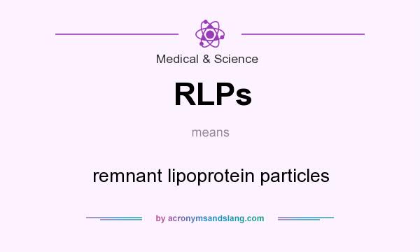 What does RLPs mean? It stands for remnant lipoprotein particles