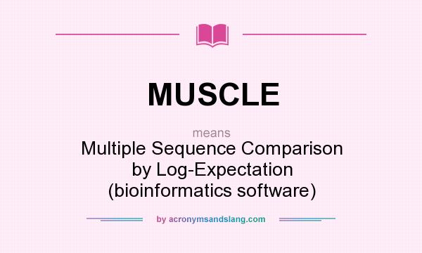 What does MUSCLE mean? It stands for Multiple Sequence Comparison by Log-Expectation (bioinformatics software)