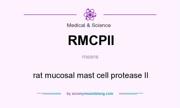 What does RMCPII mean? It stands for rat mucosal mast cell protease II