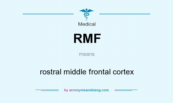 What does RMF mean? It stands for rostral middle frontal cortex