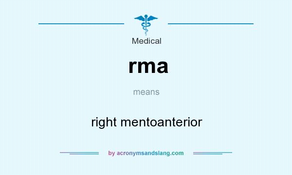 What does rma mean? It stands for right mentoanterior