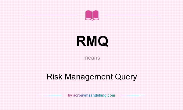 What does RMQ mean? It stands for Risk Management Query