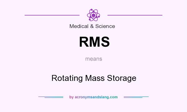 What does RMS mean? It stands for Rotating Mass Storage