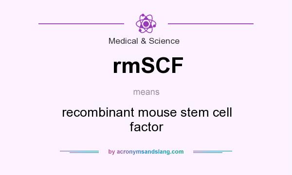 What does rmSCF mean? It stands for recombinant mouse stem cell factor