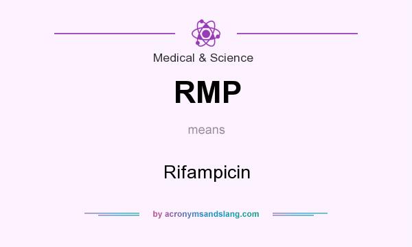 What does RMP mean? It stands for Rifampicin