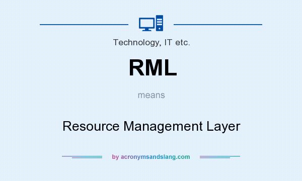 What does RML mean? It stands for Resource Management Layer
