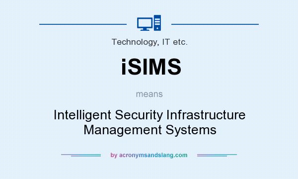 What does iSIMS mean? It stands for Intelligent Security Infrastructure Management Systems