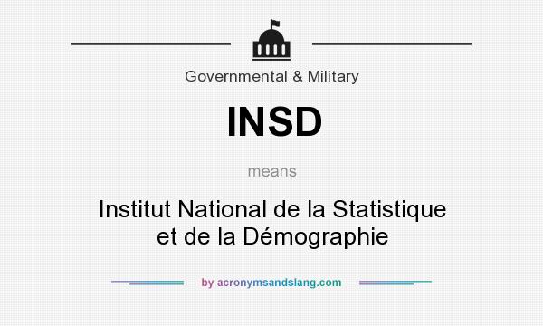 What does INSD mean? It stands for Institut National de la Statistique et de la Démographie
