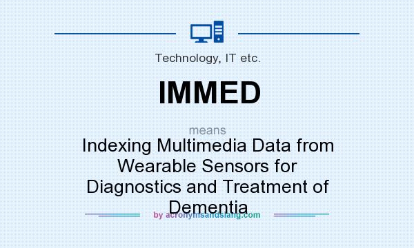 What does IMMED mean? It stands for Indexing Multimedia Data from Wearable Sensors for Diagnostics and Treatment of Dementia
