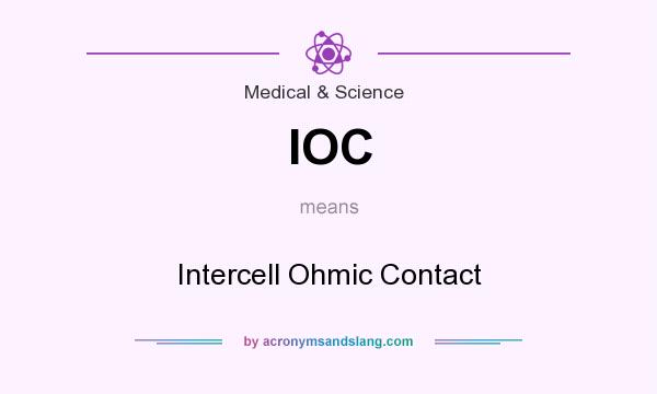 What does IOC mean? It stands for Intercell Ohmic Contact
