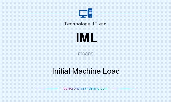 What does IML mean? It stands for Initial Machine Load