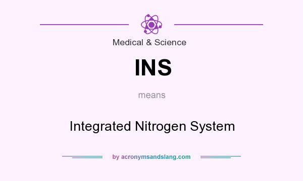 What does INS mean? It stands for Integrated Nitrogen System