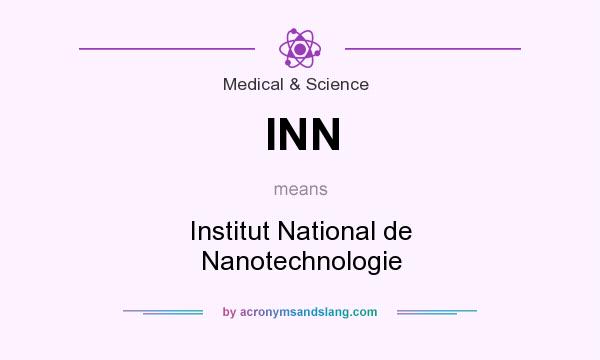 What does INN mean? It stands for Institut National de Nanotechnologie