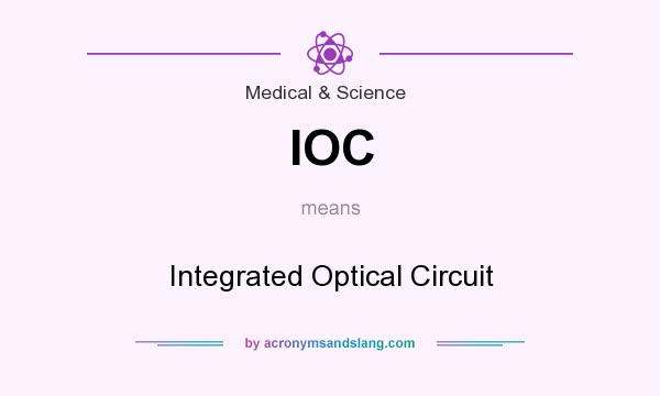 What does IOC mean? It stands for Integrated Optical Circuit