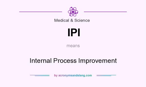 What does IPI mean? It stands for Internal Process Improvement