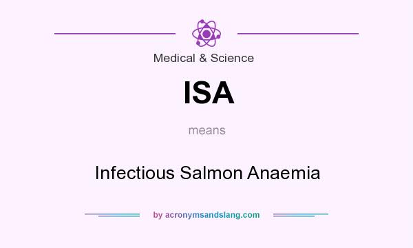 What does ISA mean? It stands for Infectious Salmon Anaemia