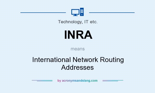 What does INRA mean? It stands for International Network Routing Addresses