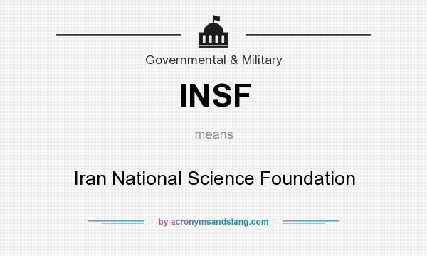 What does INSF mean? It stands for Iran National Science Foundation