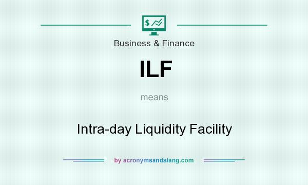 What does ILF mean? It stands for Intra-day Liquidity Facility