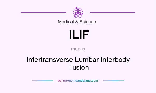 What does ILIF mean? It stands for Intertransverse Lumbar Interbody Fusion