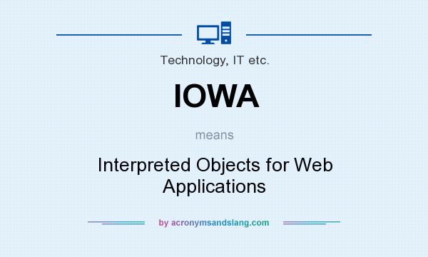 What does IOWA mean? It stands for Interpreted Objects for Web Applications