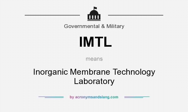 What does IMTL mean? It stands for Inorganic Membrane Technology Laboratory