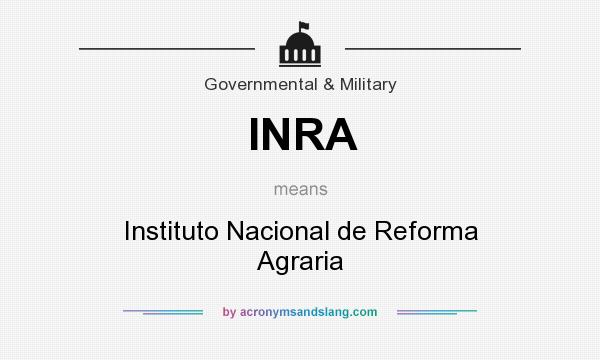 What does INRA mean? It stands for Instituto Nacional de Reforma Agraria