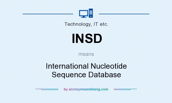What does INSD mean? It stands for International Nucleotide Sequence Database