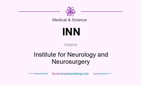 What does INN mean? It stands for Institute for Neurology and Neurosurgery