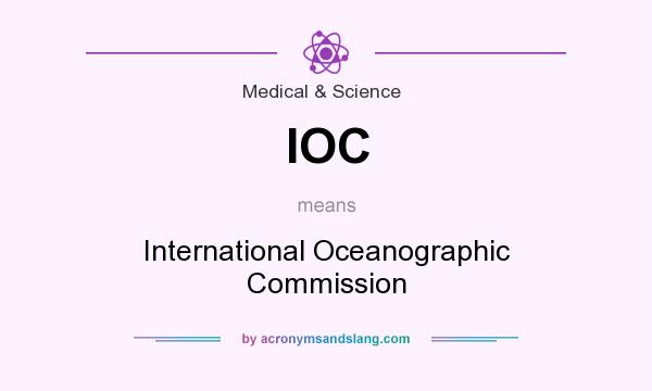 What does IOC mean? It stands for International Oceanographic Commission