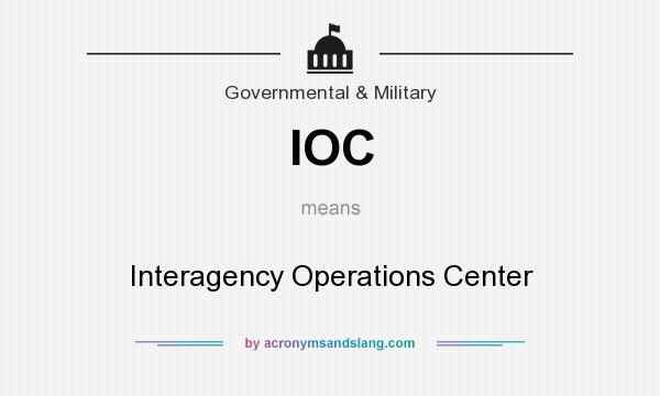 What does IOC mean? It stands for Interagency Operations Center