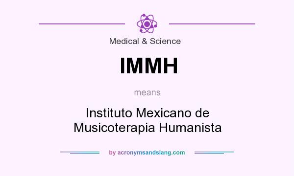 What does IMMH mean? It stands for Instituto Mexicano de Musicoterapia Humanista