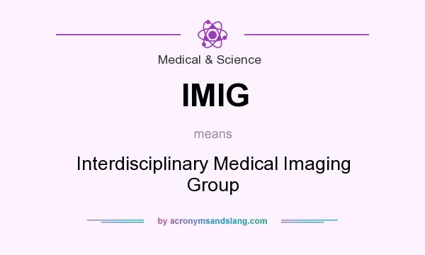 What does IMIG mean? It stands for Interdisciplinary Medical Imaging Group