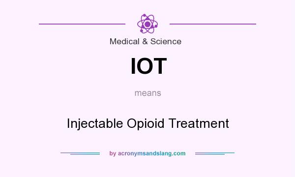 What does IOT mean? It stands for Injectable Opioid Treatment