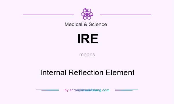 What does IRE mean? It stands for Internal Reflection Element