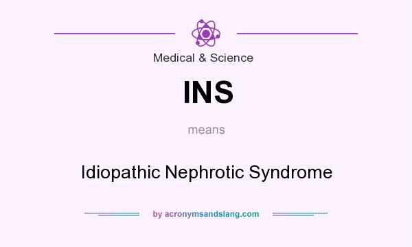 What does INS mean? It stands for Idiopathic Nephrotic Syndrome