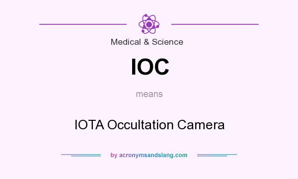 What does IOC mean? It stands for IOTA Occultation Camera