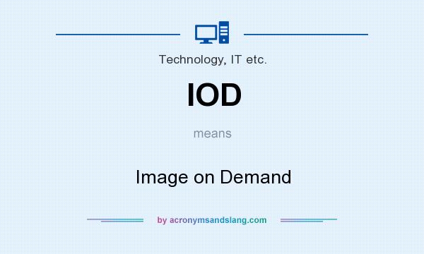 What does IOD mean? It stands for Image on Demand
