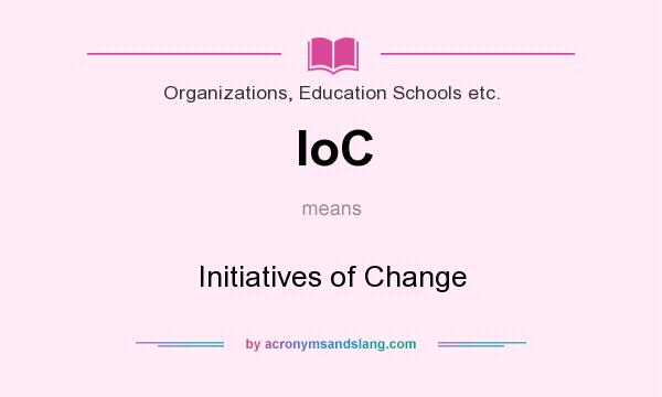 What does IoC mean? It stands for Initiatives of Change