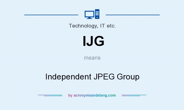 What does IJG mean? It stands for Independent JPEG Group