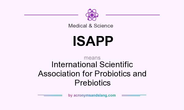 What does ISAPP mean? It stands for International Scientific Association for Probiotics and Prebiotics