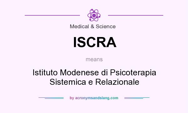 What does ISCRA mean? It stands for Istituto Modenese di Psicoterapia Sistemica e Relazionale