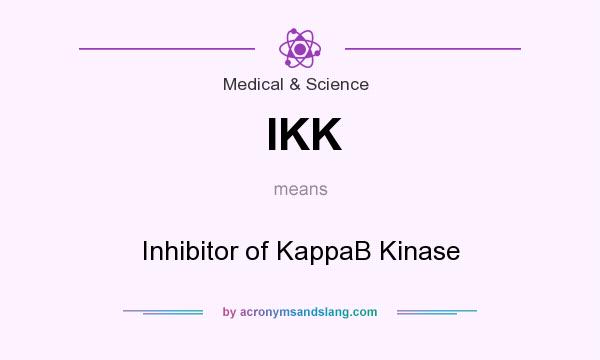 What does IKK mean? It stands for Inhibitor of KappaB Kinase