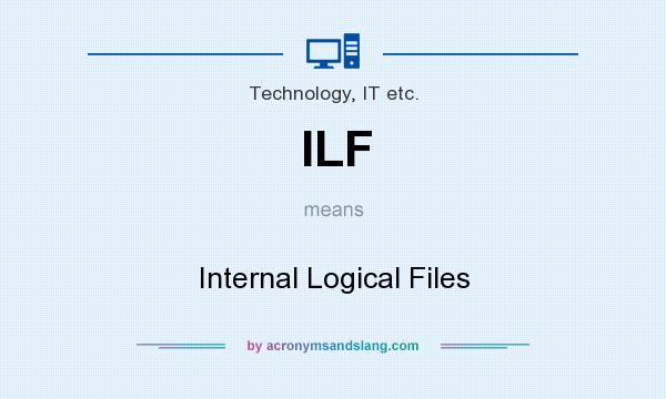 What does ILF mean? It stands for Internal Logical Files
