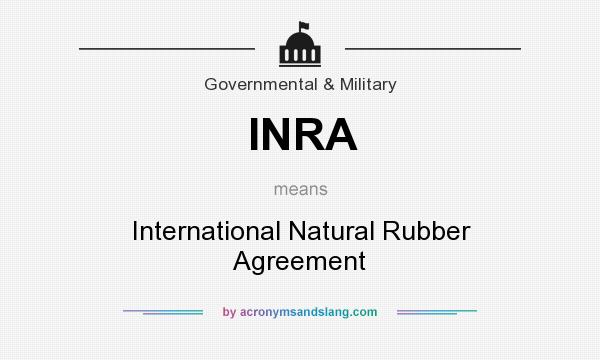 What does INRA mean? It stands for International Natural Rubber Agreement