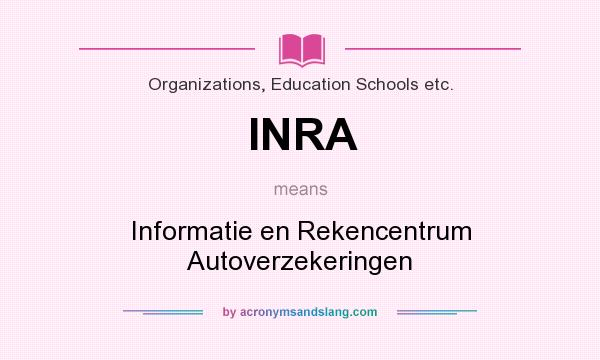 What does INRA mean? It stands for Informatie en Rekencentrum Autoverzekeringen