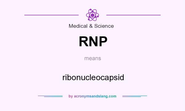 What does RNP mean? It stands for ribonucleocapsid