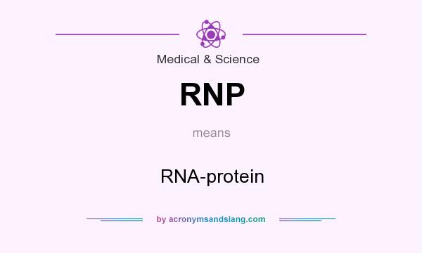 What does RNP mean? It stands for RNA-protein