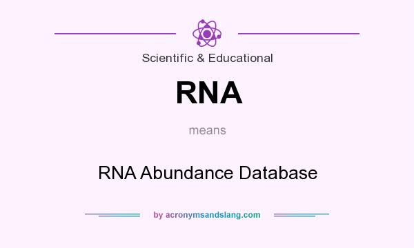 What does RNA mean? It stands for RNA Abundance Database