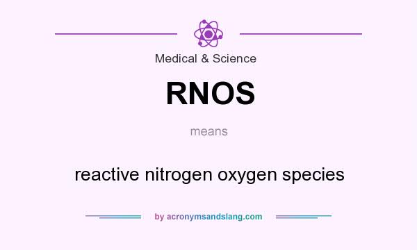 What does RNOS mean? It stands for reactive nitrogen oxygen species